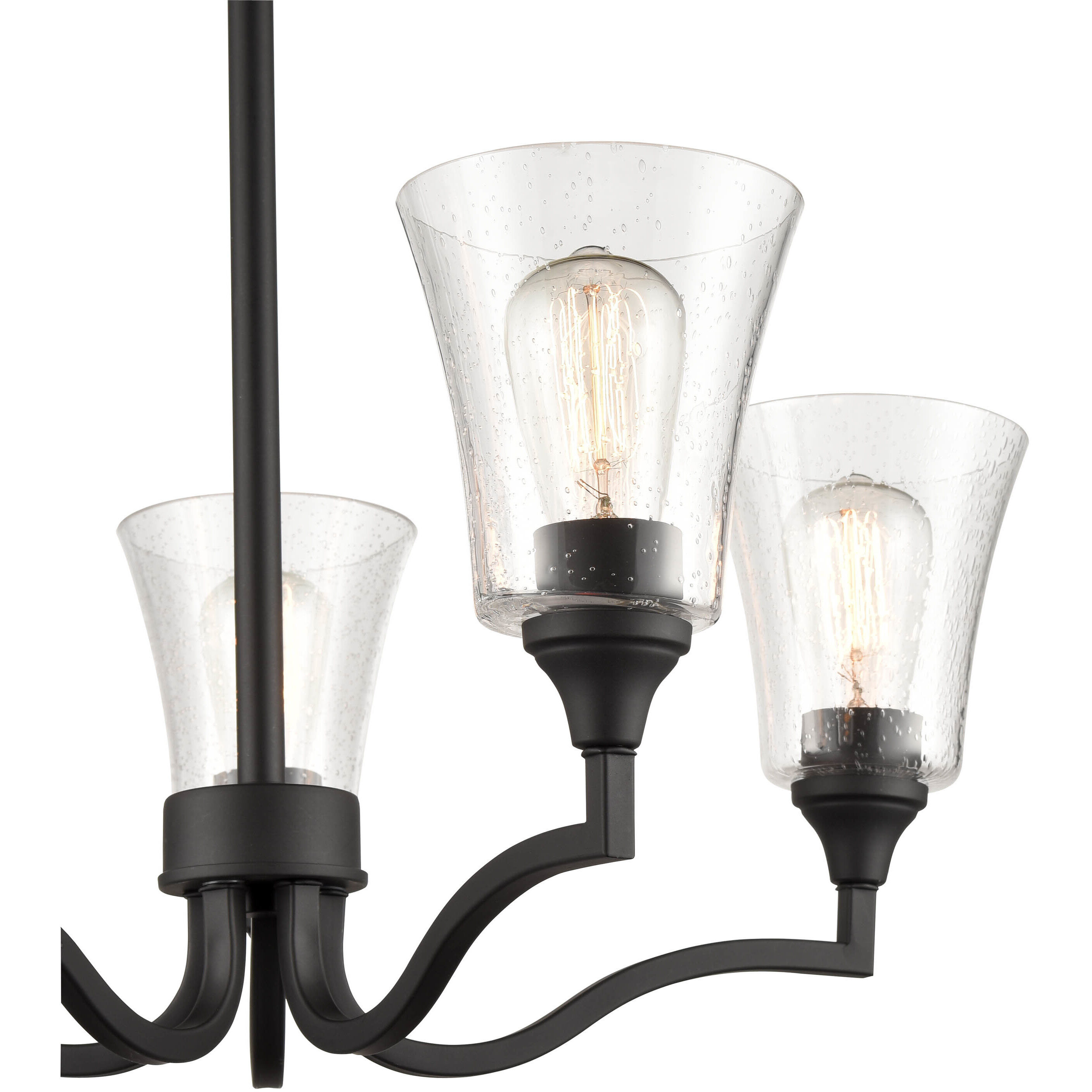 Caily 5 Light 26 inch Matte Black Chandelier Ceiling Light